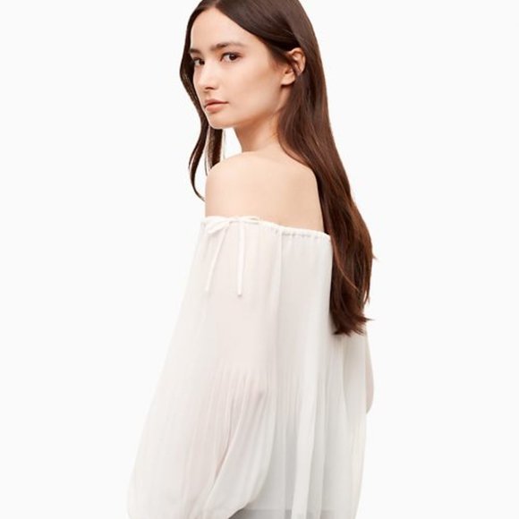 Aritzia Wilfred Chiffon Pleated Talence Blouse - Picture 8 of 8